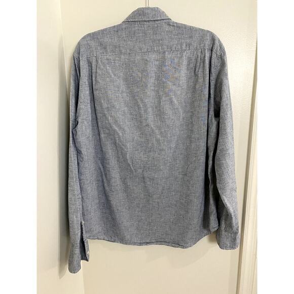 J. Crew Cotton/Linen Blend Button Down Shirt - Size L (EUC) - Picture 4 of 8